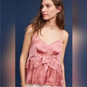 ANTHROPOLOGIE MAEVE HARRISON RUFFLE CAMI